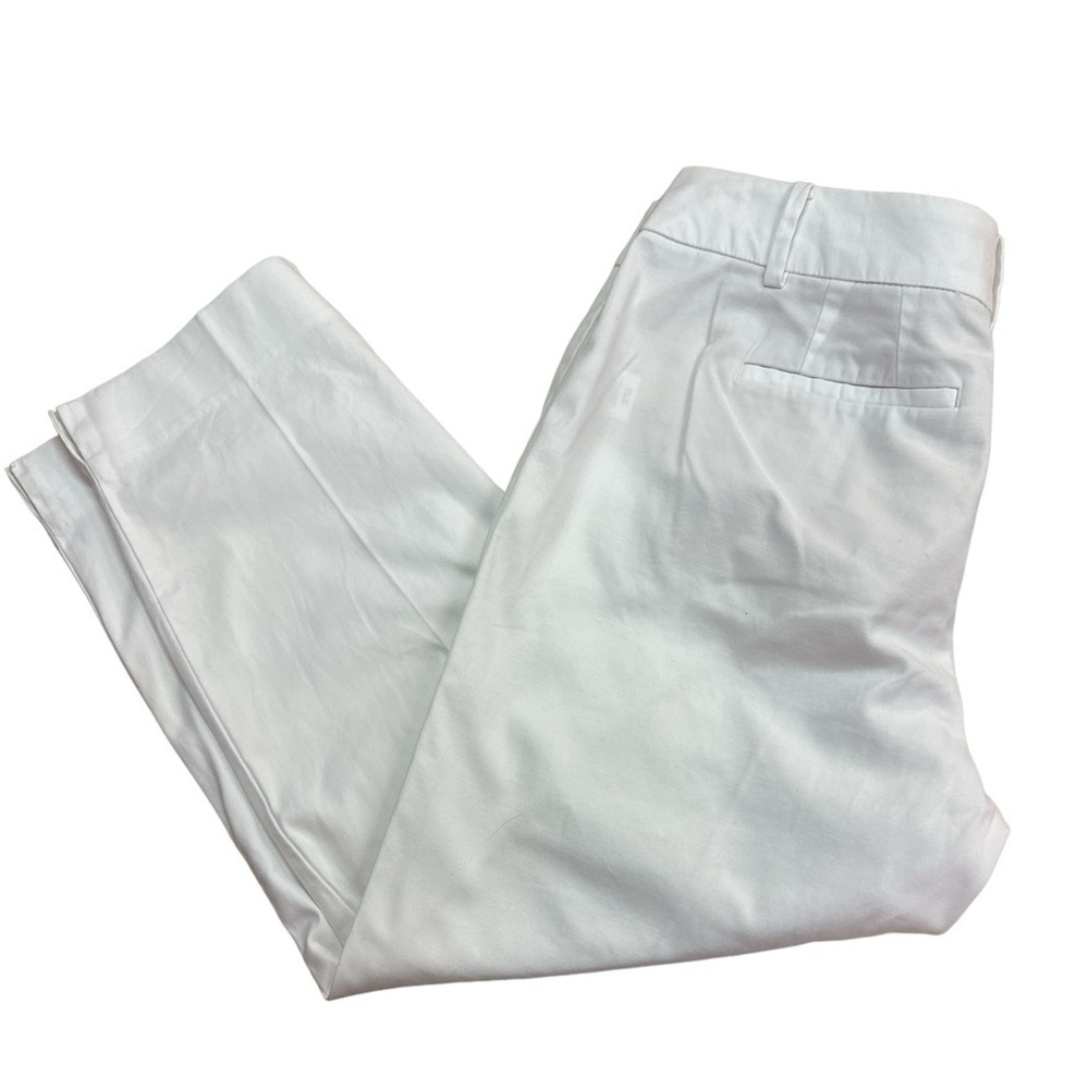 Talbots Petites The Perfect Crop Cotton Cropped White Pant 2P